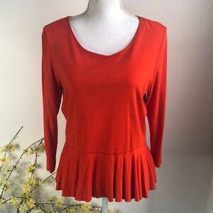 Vince Camuto orange peplum top